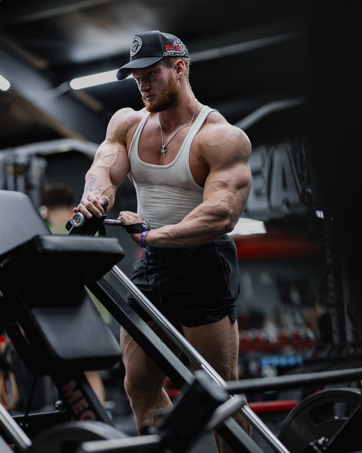 Athlete using Butcher Hooks during a heavy lift