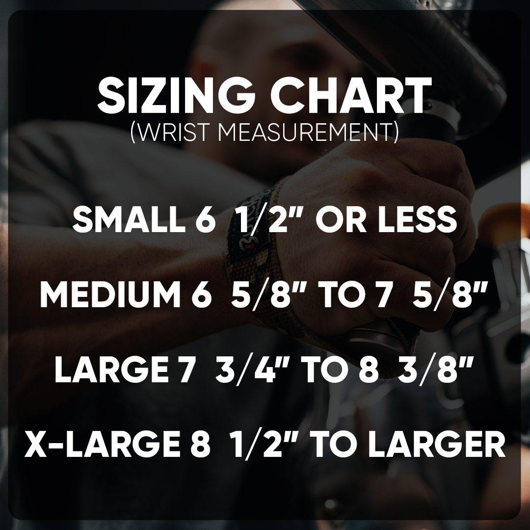 Butcher Hooks wrist measurement sizing chart